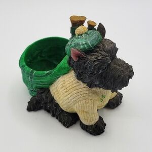 Vintage Pencil & Pen Holder Scotty Dog with Golf Bag & Clubs